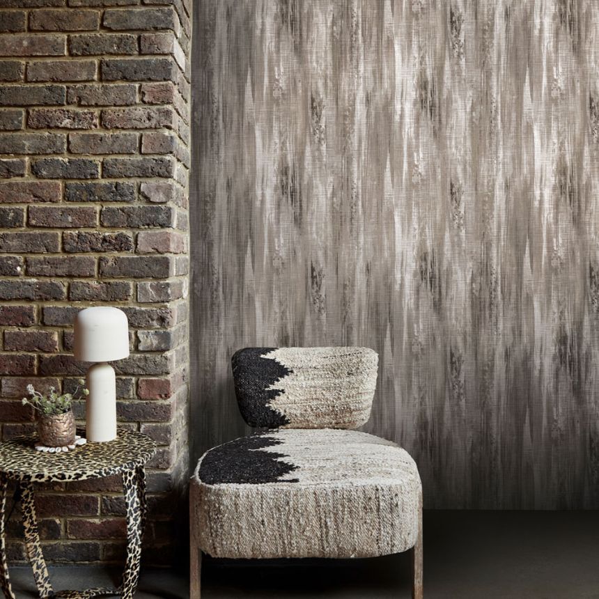 Luxury wallpaper, silver, white, old wood imitation, 140103, Abigail Ahern vol.1