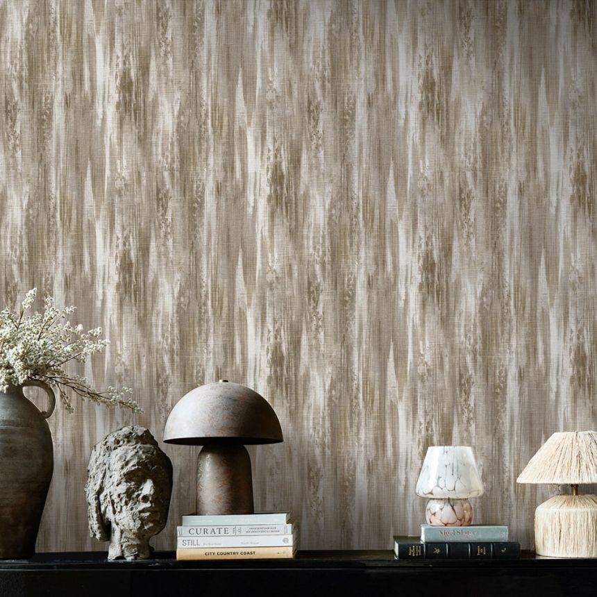 Luxury wallpaper, grey, beige, old wood imitation, 140104, Abigail Ahern vol.1