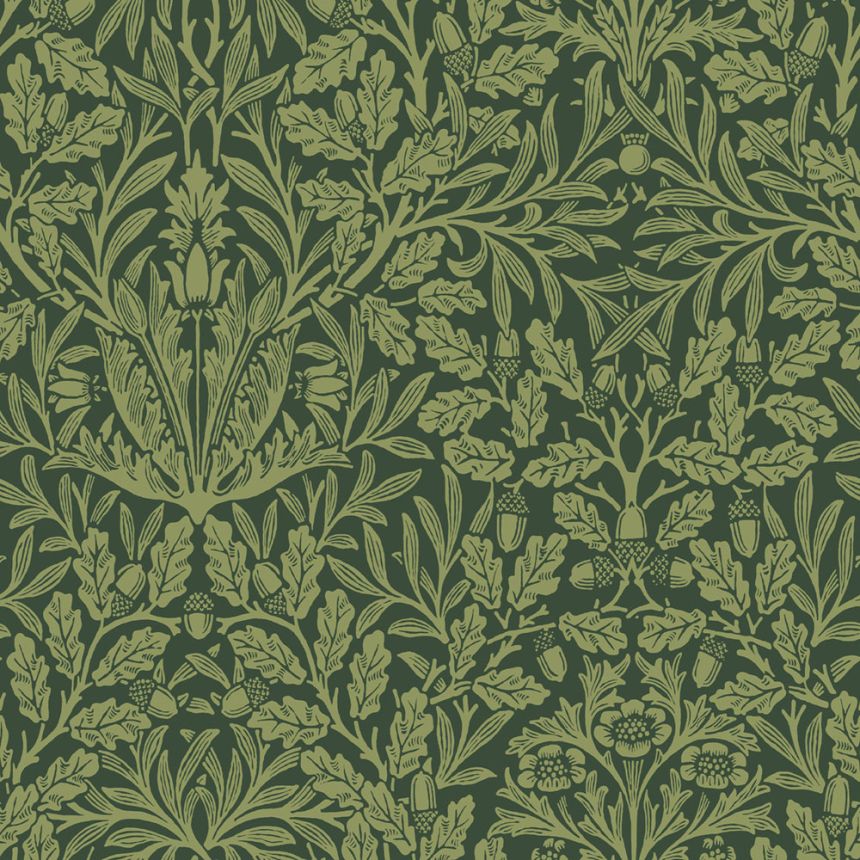 Wallpaper, Green, Flowers, Leaves, 140490, William Morris at Home vol. 2
