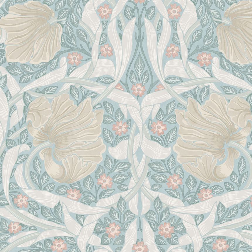 Wallpaper, Green, Beige, Flowers, 140507, William Morris at Home vol. 2