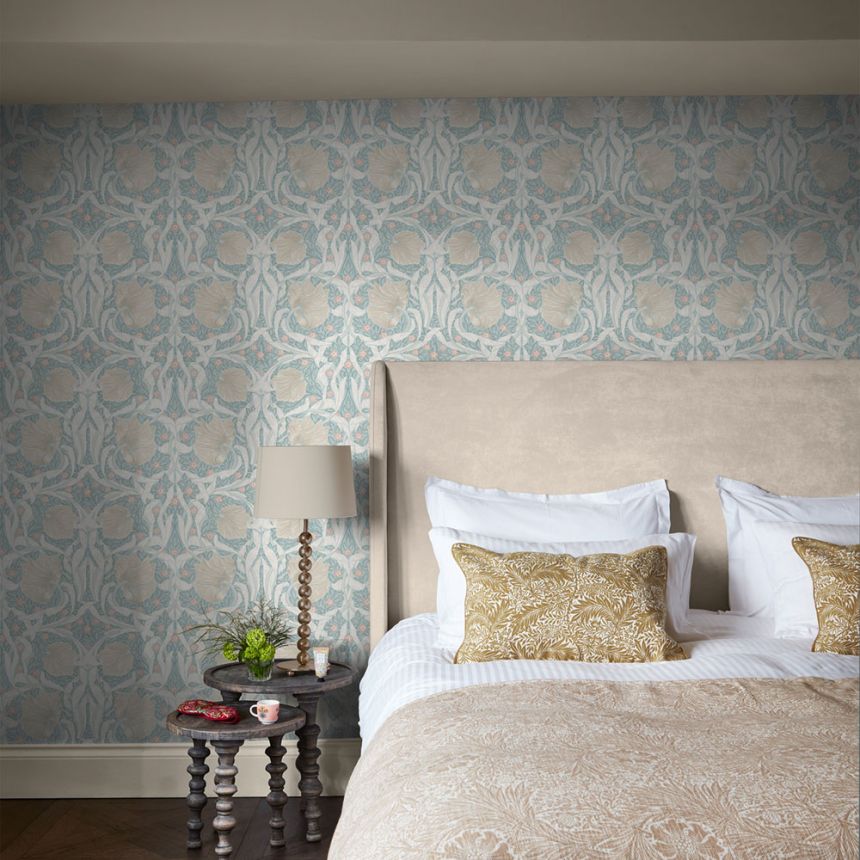 Wallpaper, Green, Beige, Flowers, 140507, William Morris at Home vol. 2