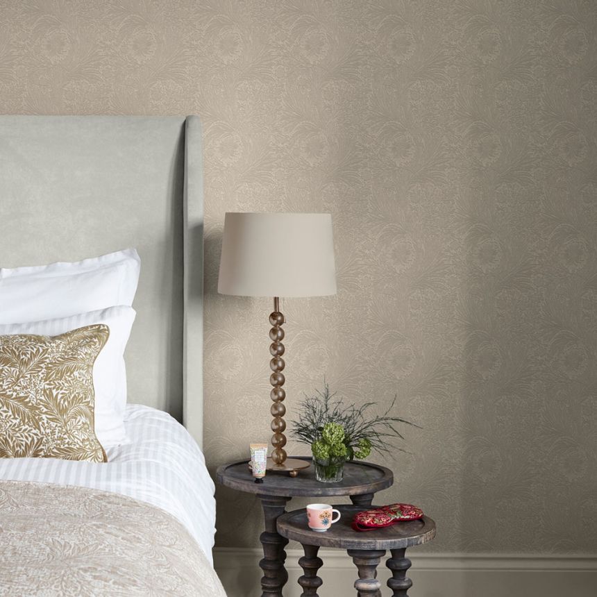 Wallpaper, White, Flowers, Leaves, 142102, William Morris at Home vol. 2