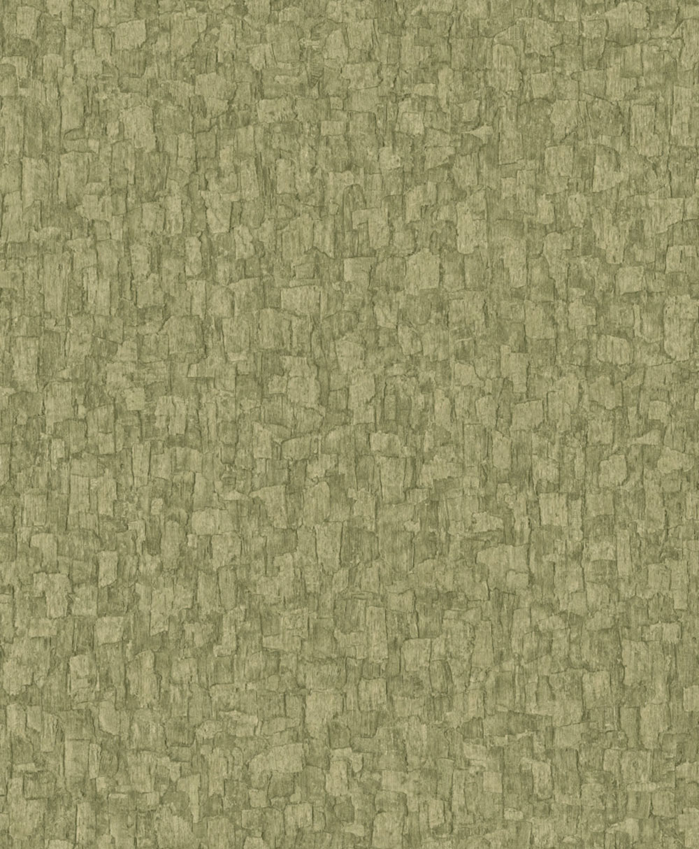 Wallpaper, moss green, tree bark effect, SF1005, Surfaces, Grandeco