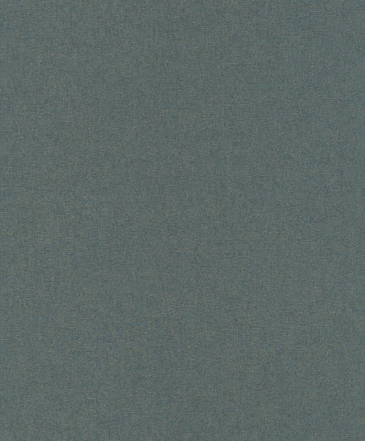 Wallpaper, petrol blue, gold, coarse fabric effect, SF1226, Surfaces, Grandeco
