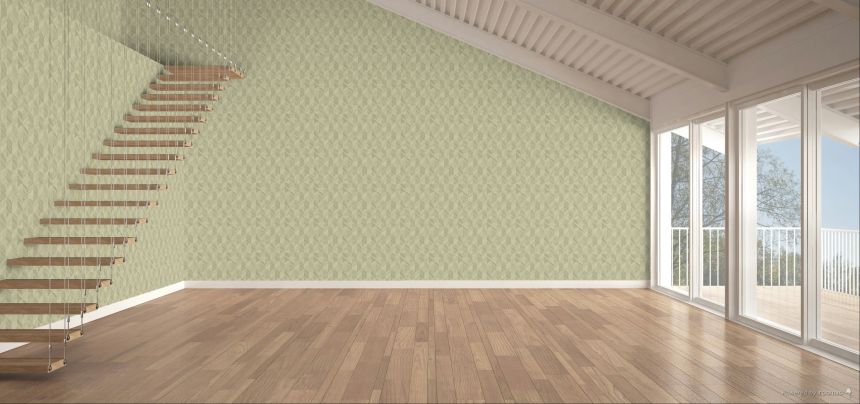 Wallpaper, grey-green, graphic pattern, SF3208, Surfaces, Grandeco
