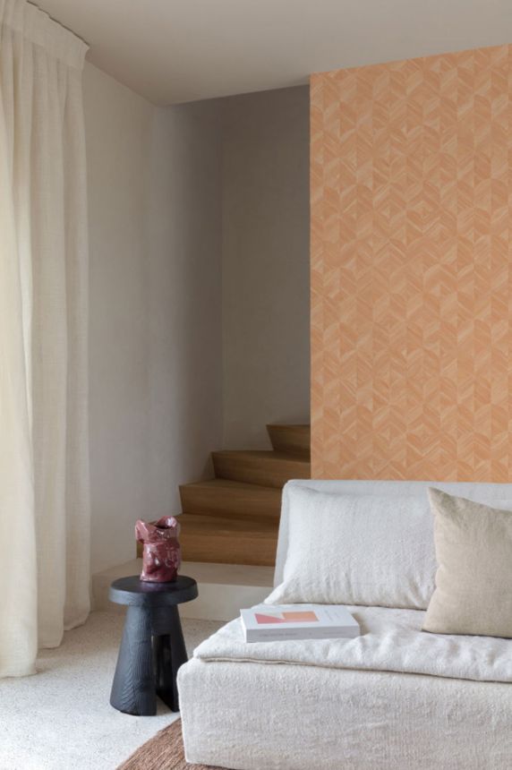 Wallpaper, orange, graphic pattern, SF3228, Surfaces, Grandeco