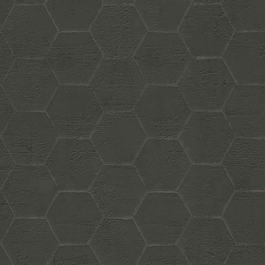 Luxury black non-woven wallpaper with hexagons Z90043, Automobili Lamborghini 2, Zambaiti Parati