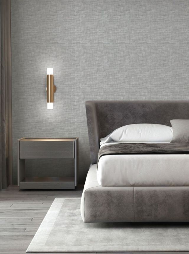 Gray non-woven wallpaper, rough fabric imitation FT221242, Fabric Touch, Design ID