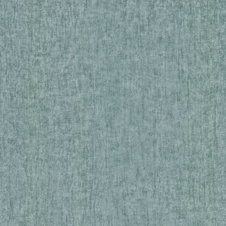 Non-woven wallpaper with a fabric texture, turquoise melange 45256, Feeling, Emiliana
