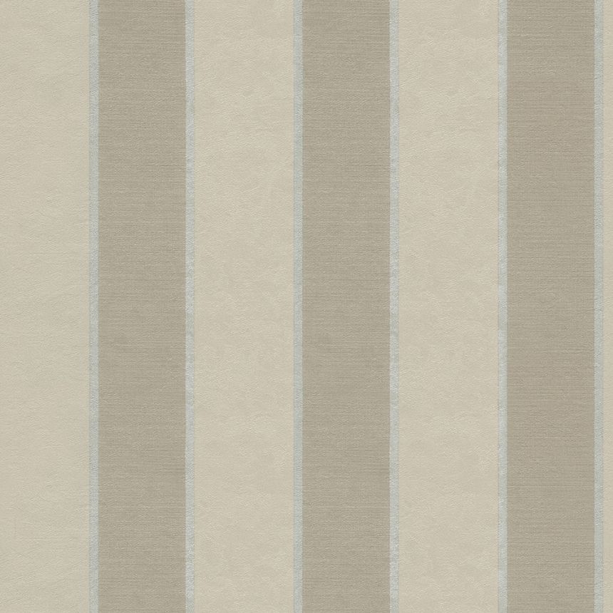 Brown-beige non-woven stripes wallpaper 45225, Feeling, Emiliana