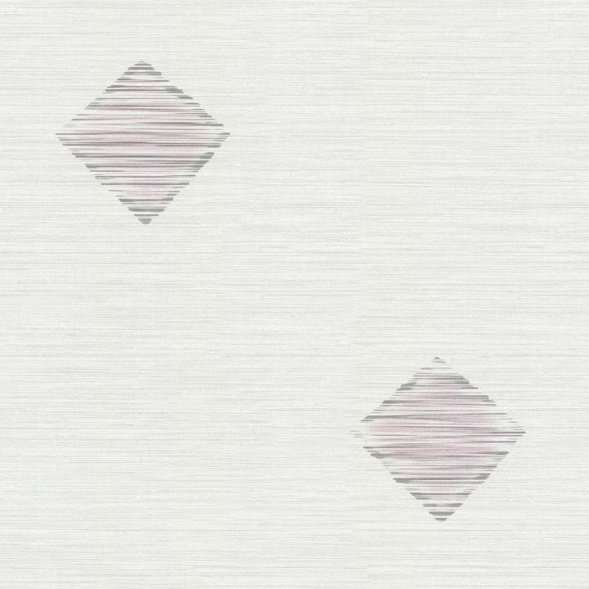 Non-woven wallpaper with a pink geometric pattern 45209, Feeling, Emiliana