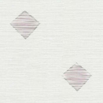 Non-woven wallpaper with a pink geometric pattern 45209, Feeling, Emiliana