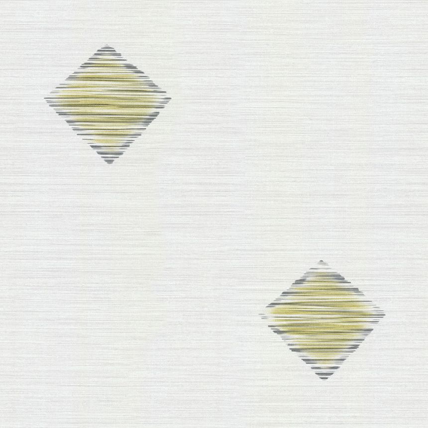 Non-woven wallpaper with a yellow geometric pattern 45208, Feeling, Emiliana