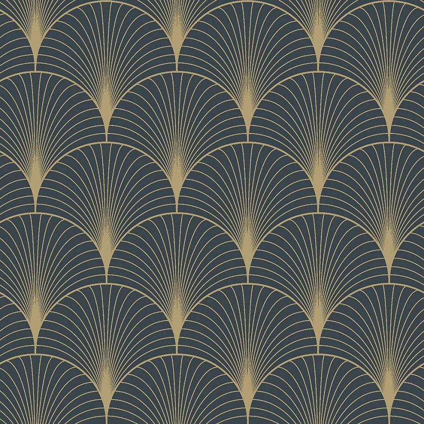 Dark blue geometric non-woven wallpaper 139231, Art Deco, Esta