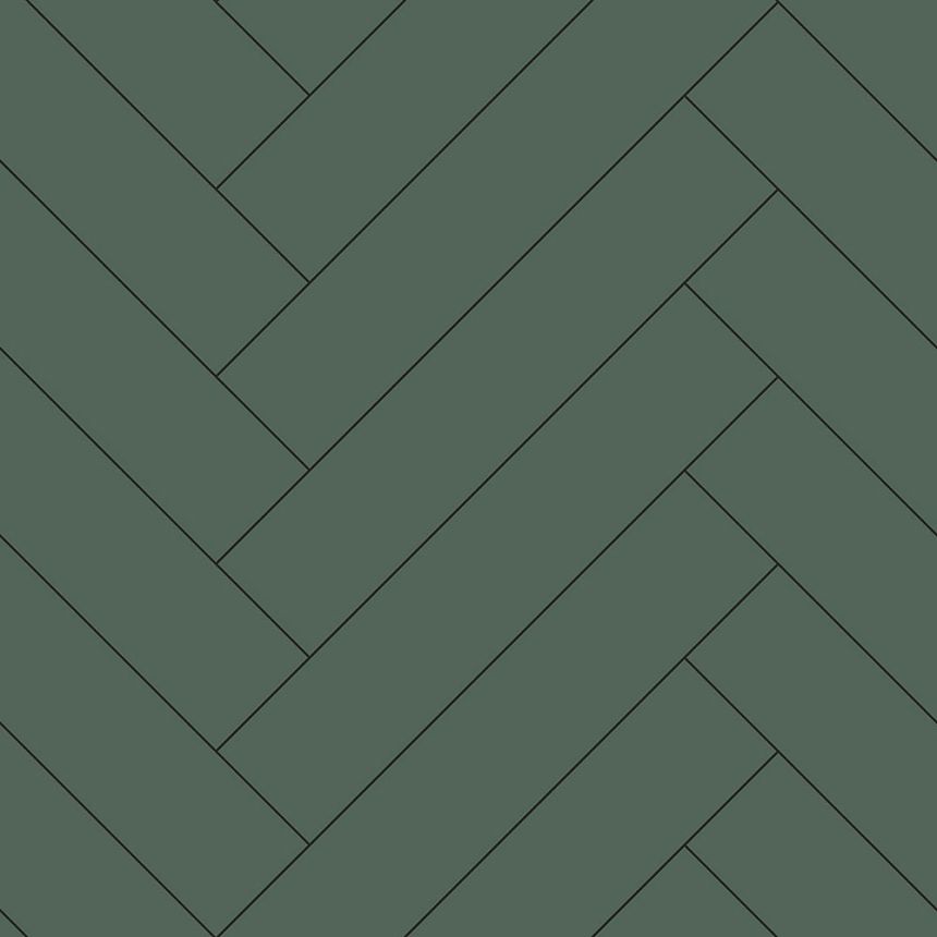 Dark green non-woven wallpaper with a parquet pattern 139222, Art Deco, Esta