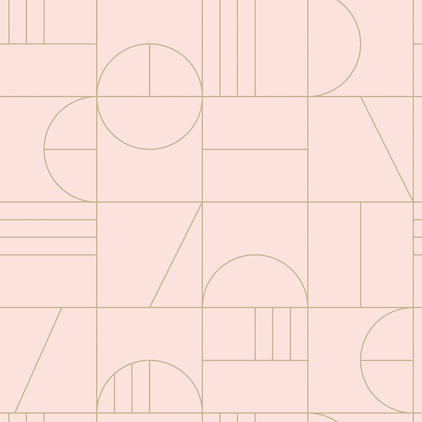 Non-woven geometric pattern wallpaper 139207, Art Deco, Esta
