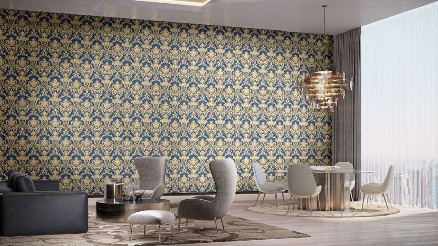 Luxury non-woven wallpaper Z64834, Baroque pattern, Elie Saab, Zambaiti Parati