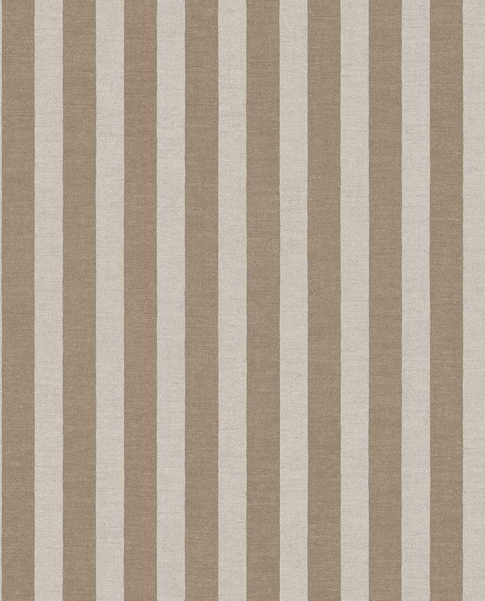 Wallpaper, brown, beige, striped fabric effect, 363150, Tiny Treasures, Eijffinger