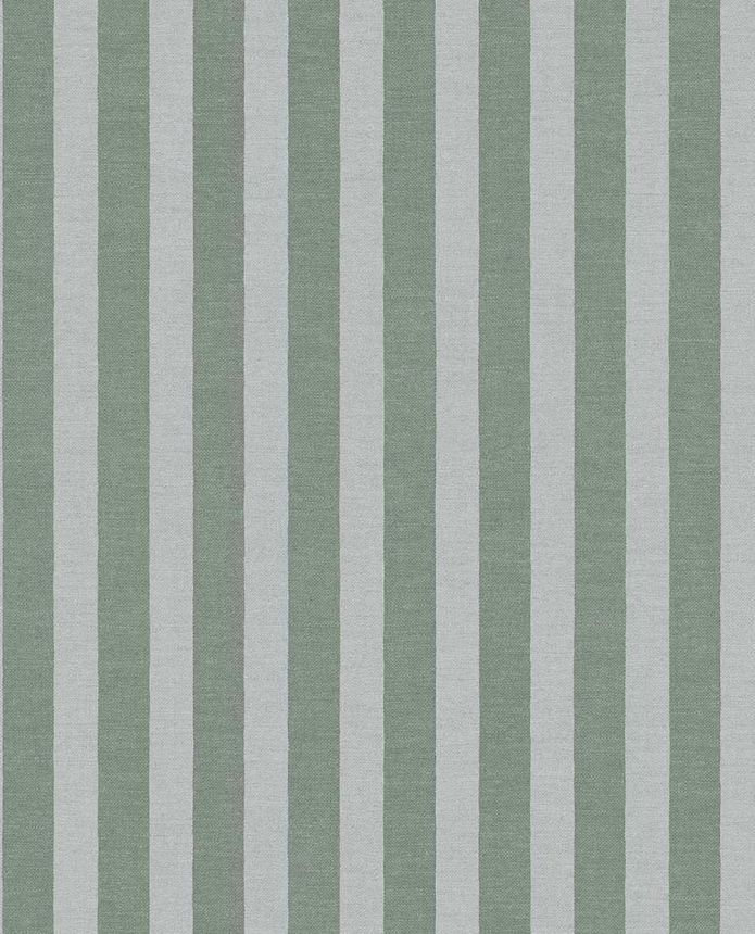 Wallpaper, green, striped fabric effect, 363157, Tiny Treasures, Eijffinger