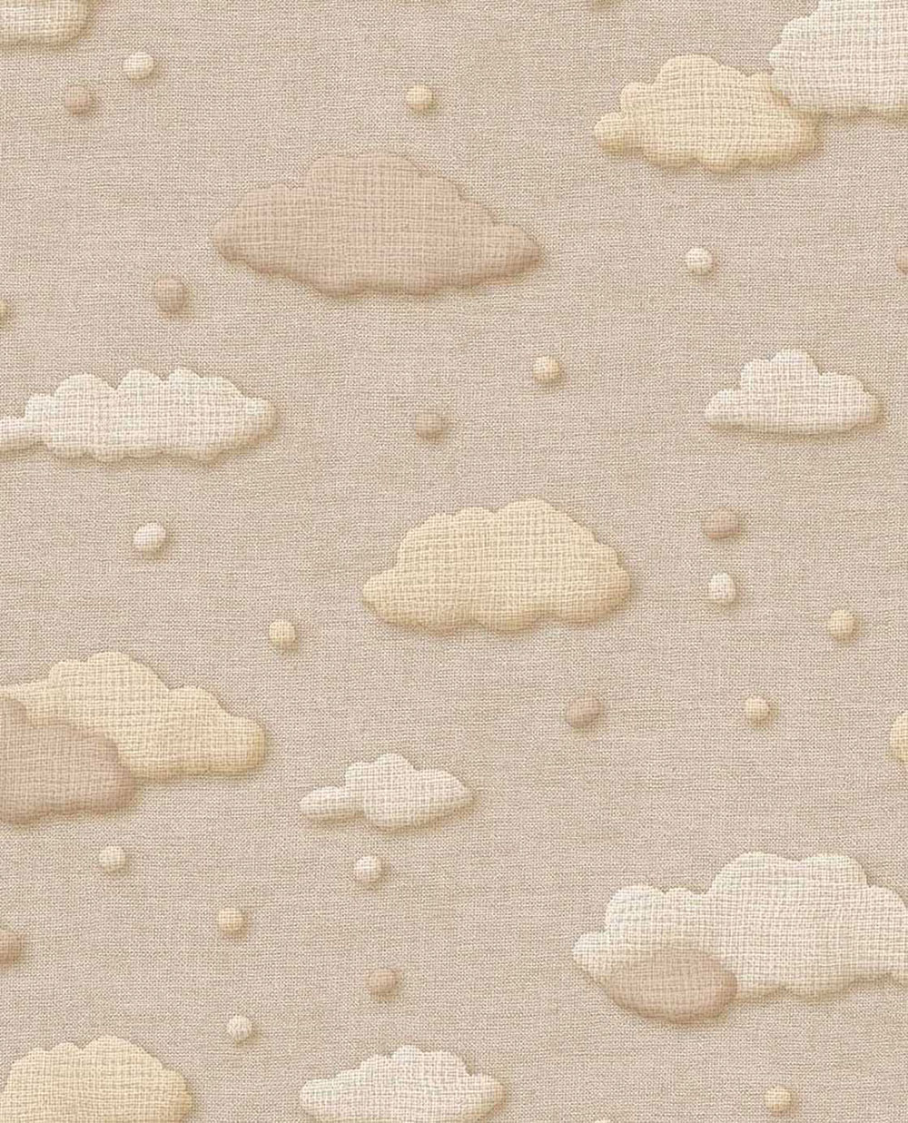 Kids' wallpaper, brown, clouds, polka dots, 363160, Tiny Treasures, Eijffinger