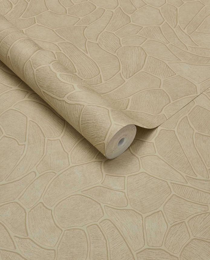 Geometric wallpaper, beige, stone, 363213, Calm Crafted, Eijffinger