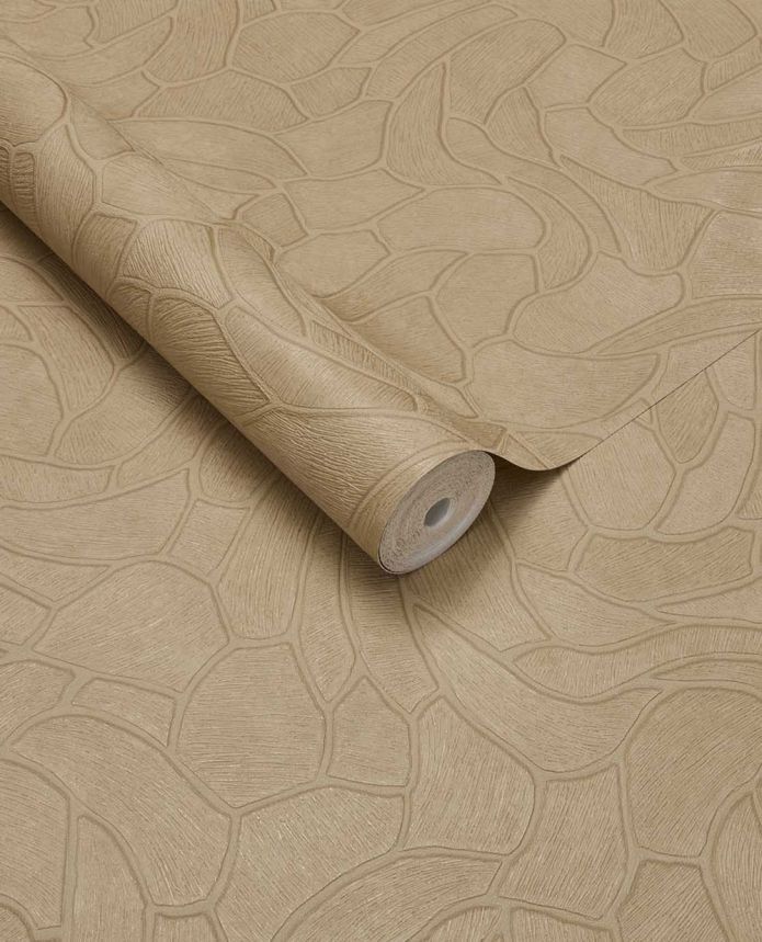 Geometric wallpaper, orange-beige, stone, 363214, Calm Crafted, Eijffinger