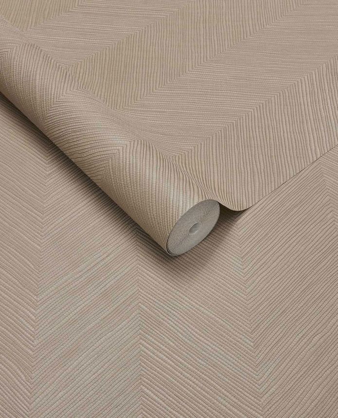 Geometric wallpaper, light brown, woven mat effect, 363235, Calm Crafted, Eijffinger