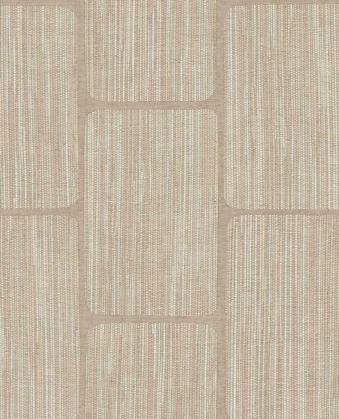 Geometric wallpaper, brown-beige, 363255, Calm Crafted, Eijffinger