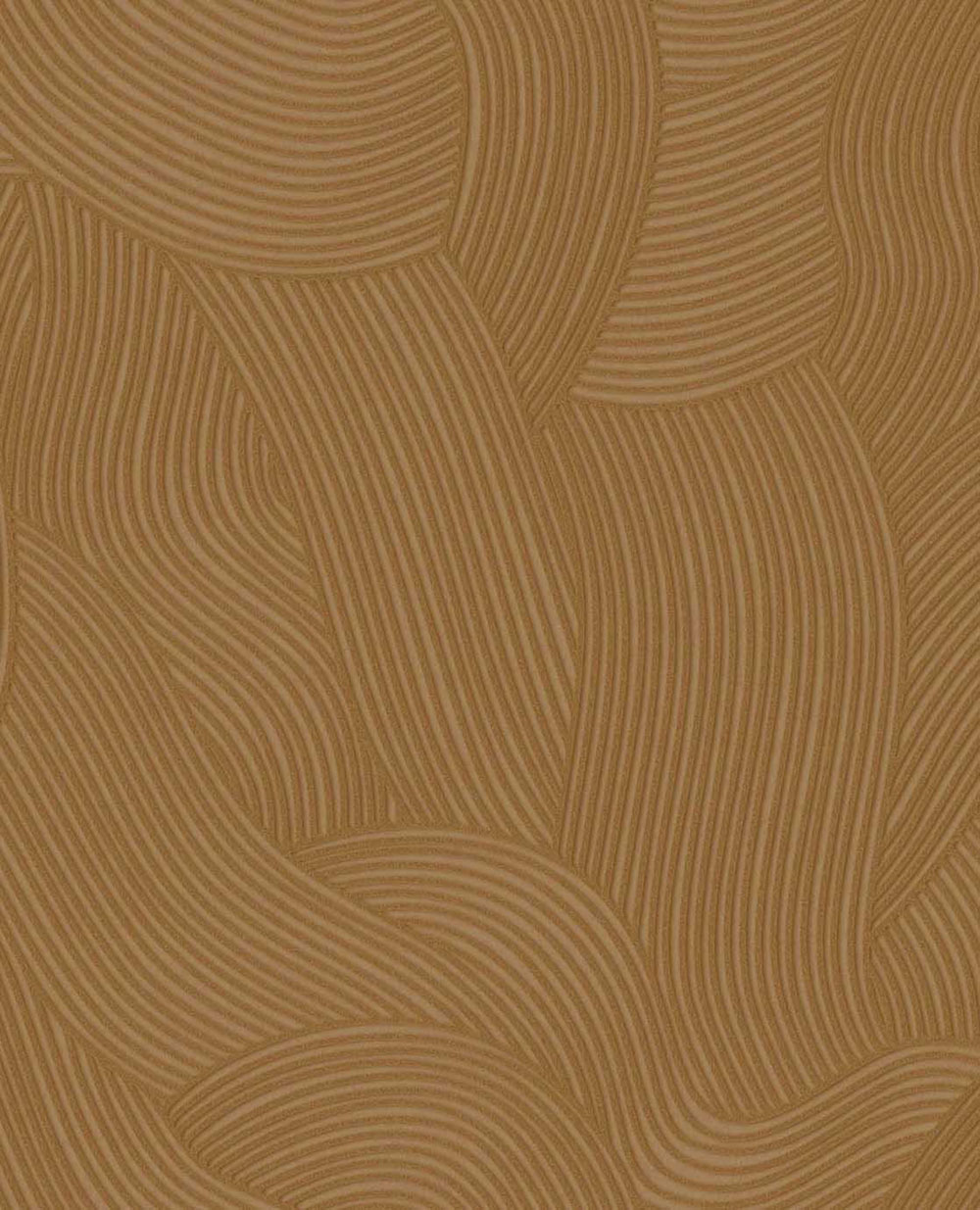 Wallpaper, orange-brown, waves, 363275, Calm Crafted, Eijffinger