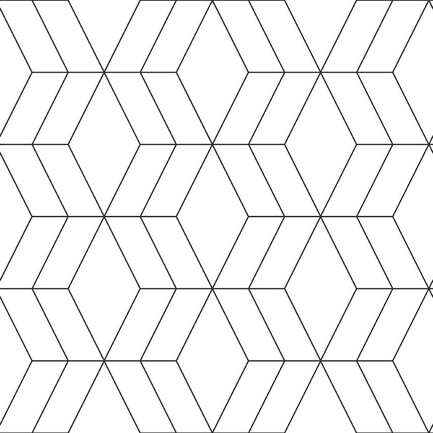 Black and white geometric non-woven wallpaper 139149, Black & White, Esta
