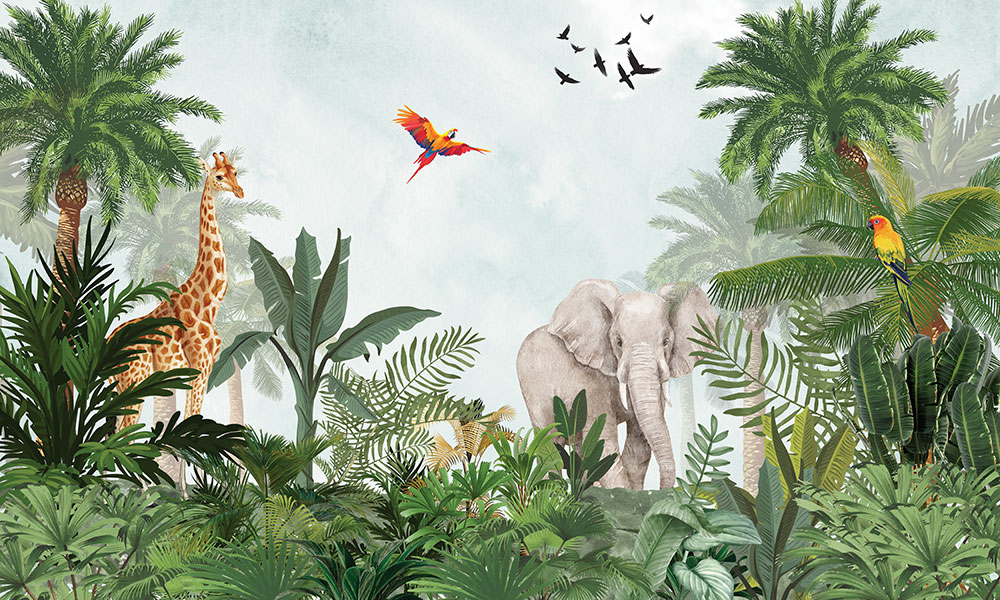 Custom Wall Murals, Jungle Animals, 10220, Vavex