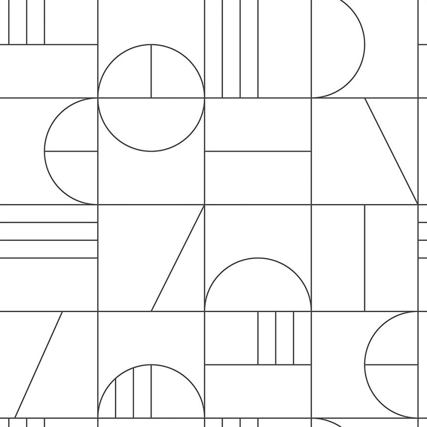 Black and white geometric pattern wallpaper 139142, Black & White, Esta