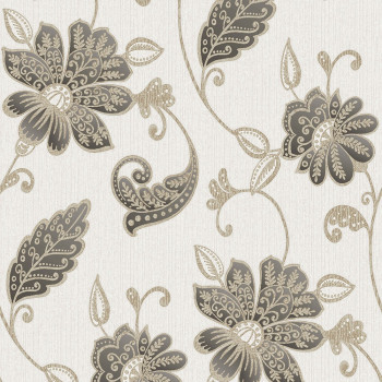 Floral non-woven wallpaper with vinyl surface 111317, Jewel, Graham & Brown