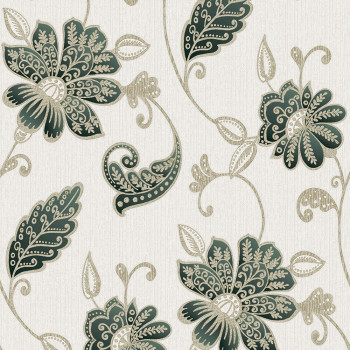Floral non-woven wallpaper with a vinyl surface 111316, Jewel, Graham & Brown