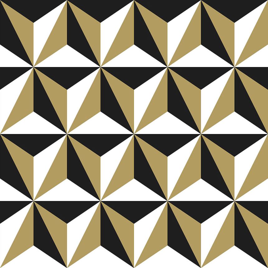 3d wallpaper for wall, star geometric pattern 139118, Black & White, Esta
