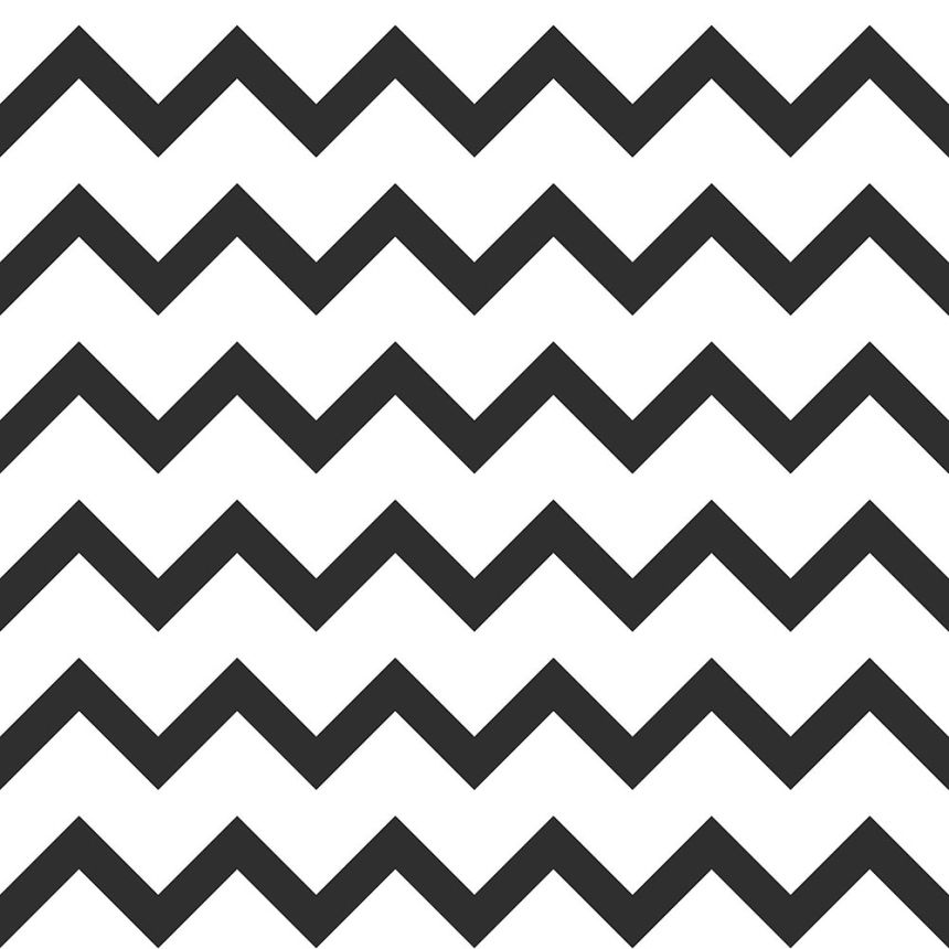 Black and white wallpaper with a zigzag pattern 139115, Black & White, Esta