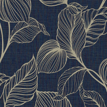 Luxury non-woven wallpaper with a vinyl surface 111302, Leaves, Botanica, Vavex