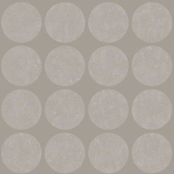 Non-woven brown wallpaper, matte polka dots on a metallic background  347608, Matières - Metal, Origin