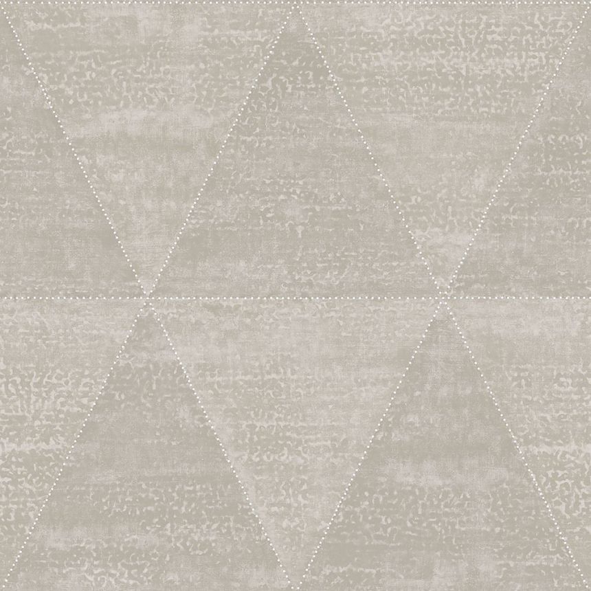 Metallic non-woven wallpaper, imitation of metal triangles 347590, Matières - Metal, Origin