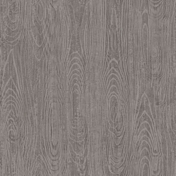 Metallic non-woven wallpaper gray-brown, imitation wood 347556, Matières - Wood, Origin