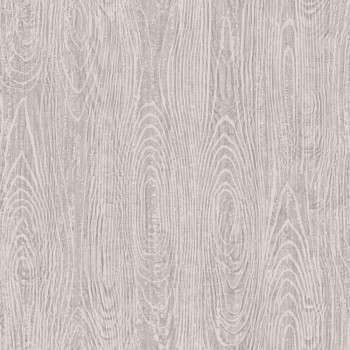Metallic silver / gray-beige non-woven wallpaper, wood imitation 347555, Matières - Wood, Origin