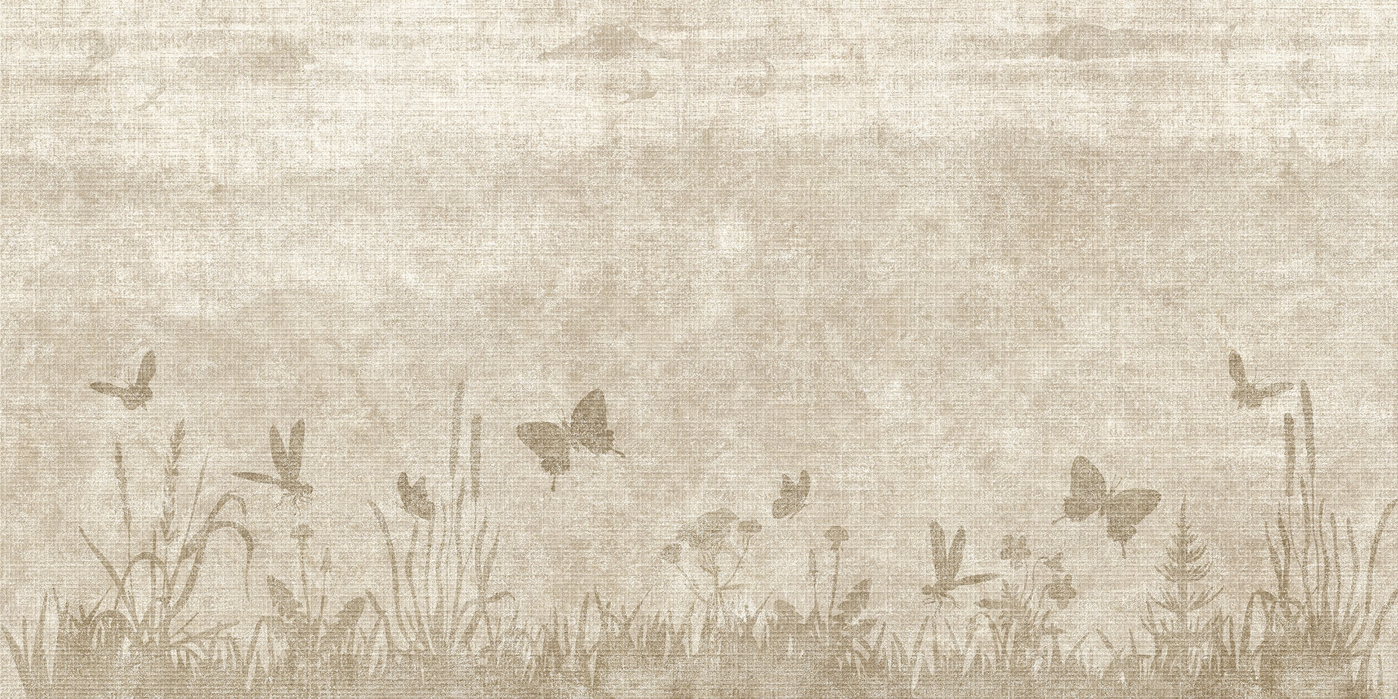 Custom wall murals, Painting, meadow grass, butterflies, 10242, Vavex