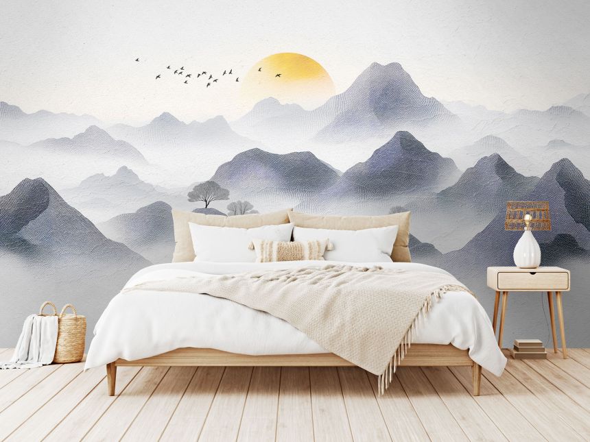 Custom wall murals, Chinese landscape painting, boat, 10252, Vavex