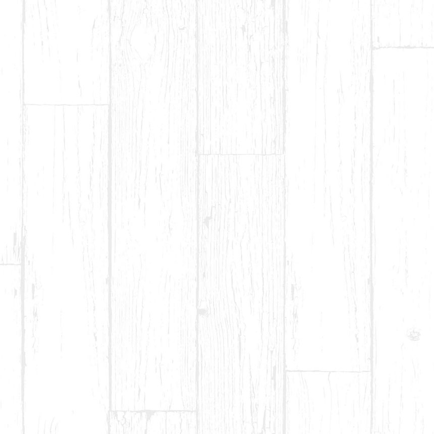 Non-woven wallpaper, imitation white wood, planks 347541, Matières - Wood, Origin