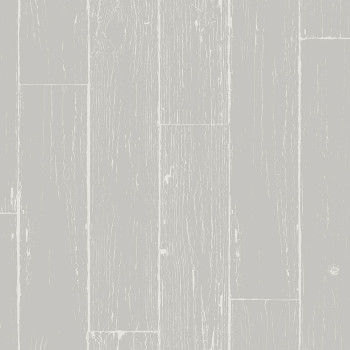 Non-woven wallpaper gray, imitation wood, planks 347539, Matières - Wood, Origin