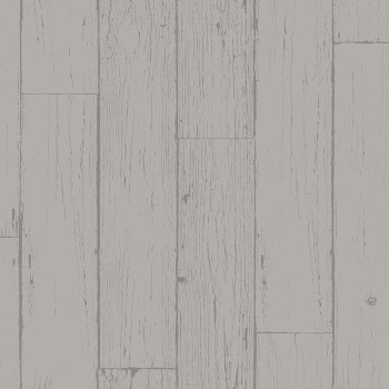 Non-woven wallpaper gray, imitation wood, planks 347538, Matières - Wood, Origin