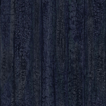 Dark blue non-woven wallpaper, imitation wood 347532, Matières - Wood, Origin