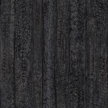 Gray-black non-woven wallpaper Wood, imitation wood 347531, Matières - Wood, Origin