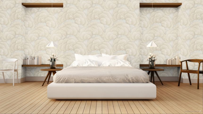 Ginkgo Leaf Wallpaper, Light Grey, Gold, RE521013, Renaissance, Design ID