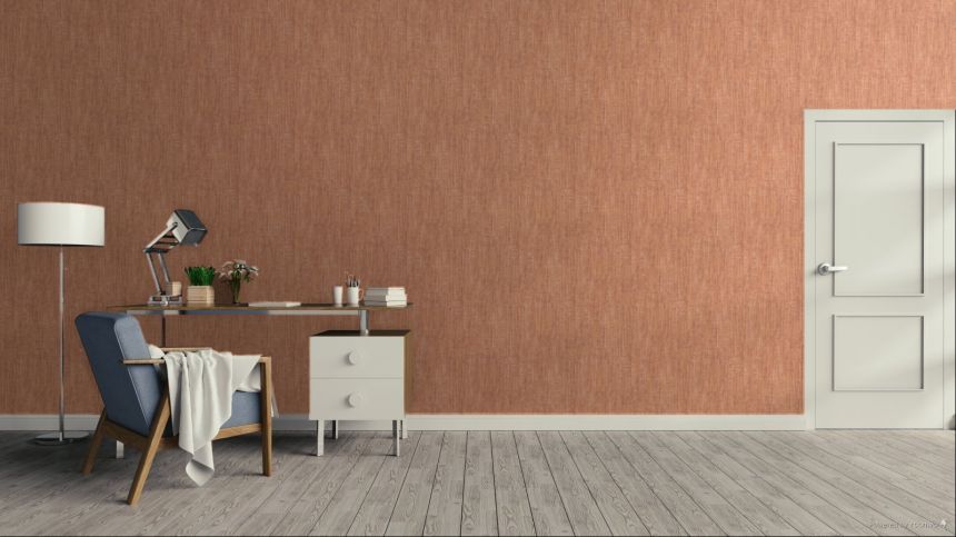 Coarse Fabric Effect Wallpaper, Orange-Pink, RE521026, Renaissance, Design ID